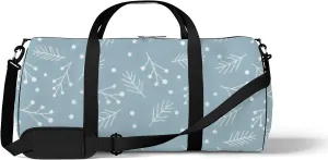Sports Gym Bag for Women and Men Waterproof Christmas Spruce Branches Berries Stars Duffel Bag Lightweight Carryon Traveling Boarding Gripsack