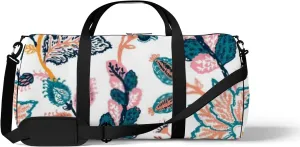 Sports Gym Bag for Women and Men Waterproof Fantasy Floral Paisley Style Duffel Bag Lightweight Carryon Traveling Boarding Gripsack