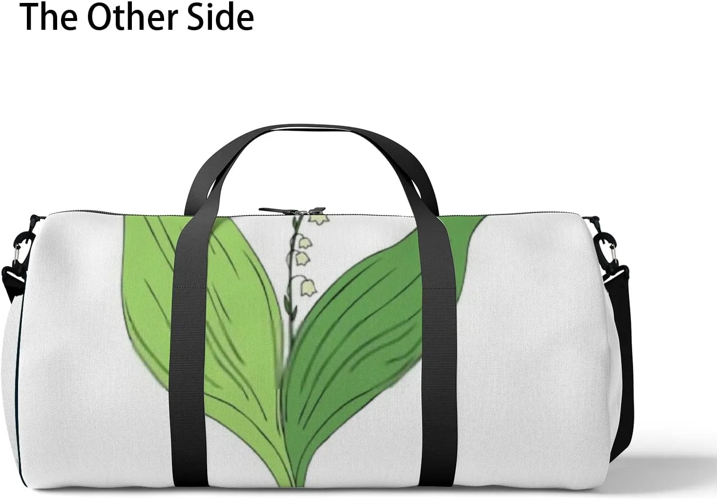 Sports Gym Bag for Women and Men Waterproof Sketch Doodle Plant Green Duffel Bag Lightweight Carryon Traveling Boarding Gripsack
