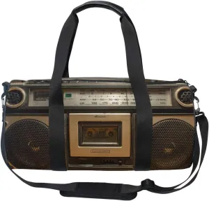 Sports Gym Bag Vintage Radio Cassette Recorder Lightweight Travel Weekender Duffel Bag