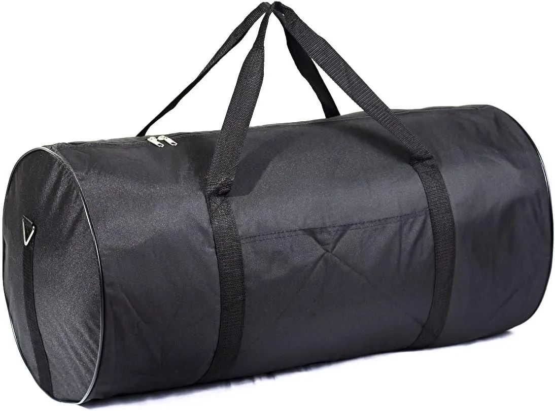 SQUARE JUMBO BLACK DUFFLE CARGO BAG LUGGAGE LAUNDRY TOTE (70Lb 36inches)