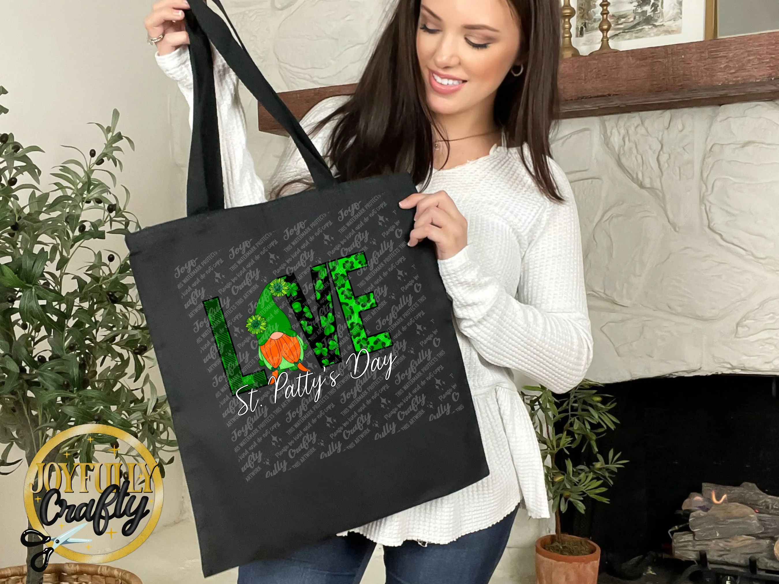 St Paddy Gnome Love Red Tote Bag