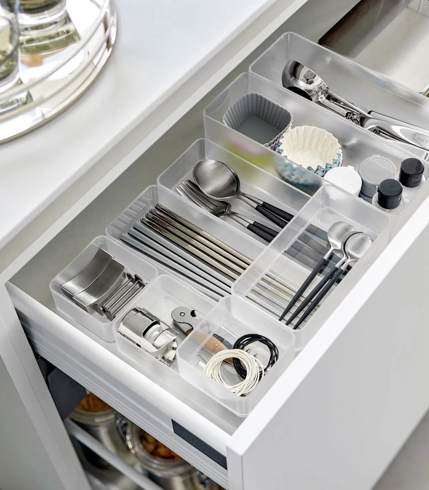 Stackable Clear Organizers [Set of 2] - Four Sizes from Yamazaki Home