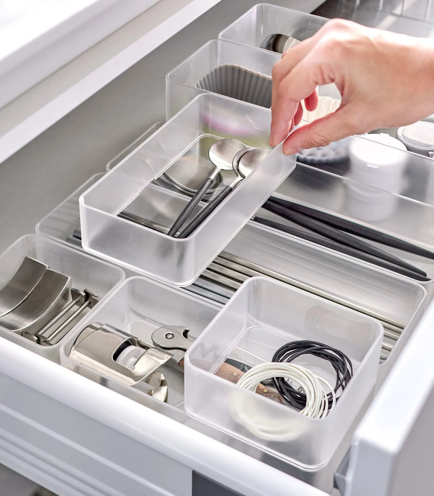 Stackable Clear Organizers [Set of 2] - Four Sizes from Yamazaki Home