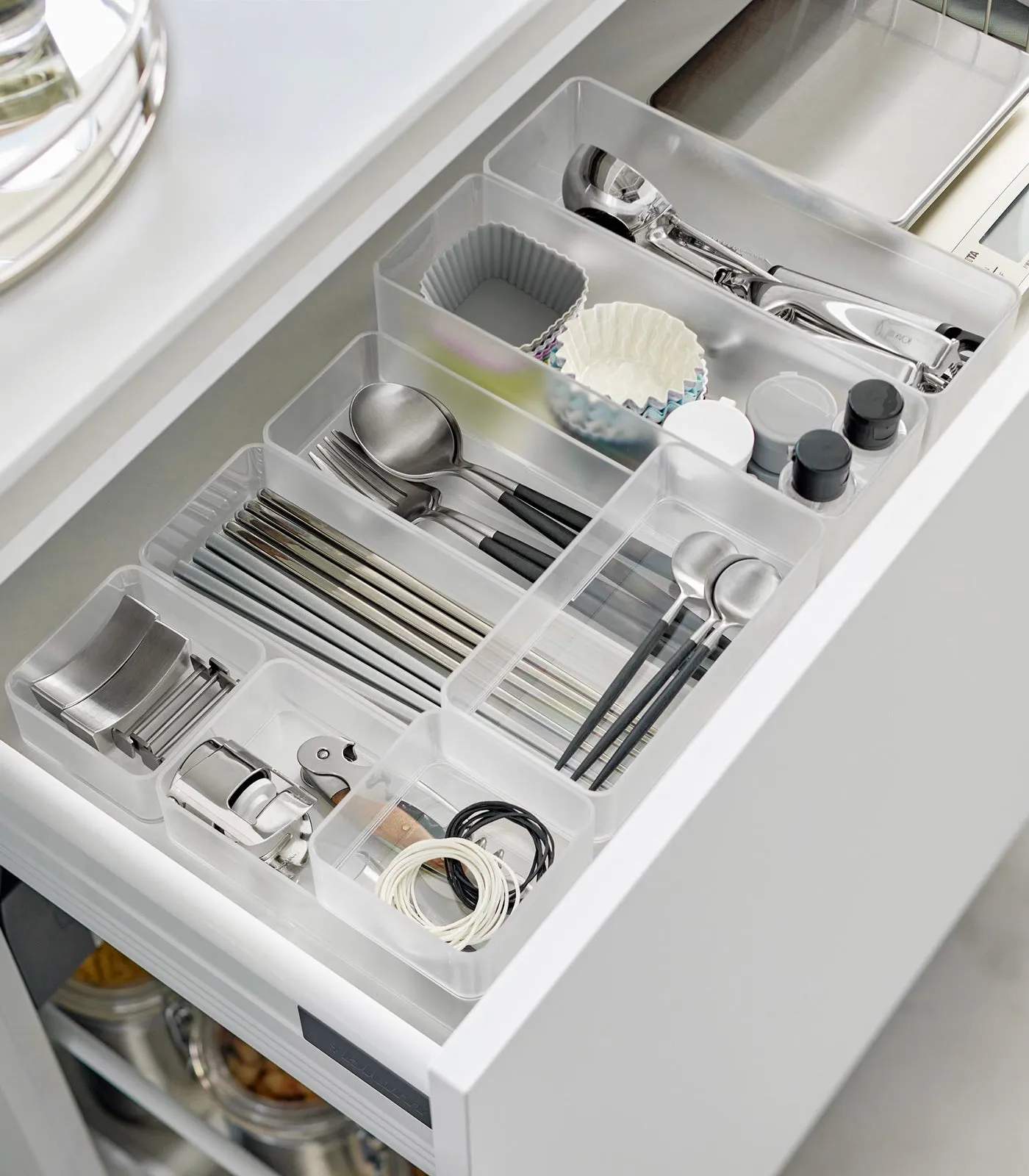 Stackable Clear Organizers [Set of 2] - Four Sizes from Yamazaki Home