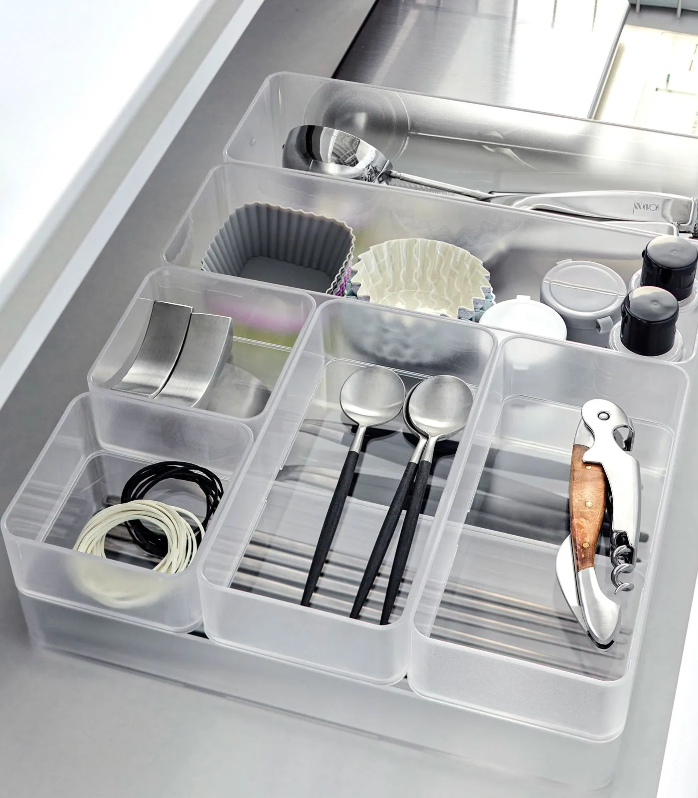 Stackable Clear Organizers [Set of 2] - Four Sizes from Yamazaki Home