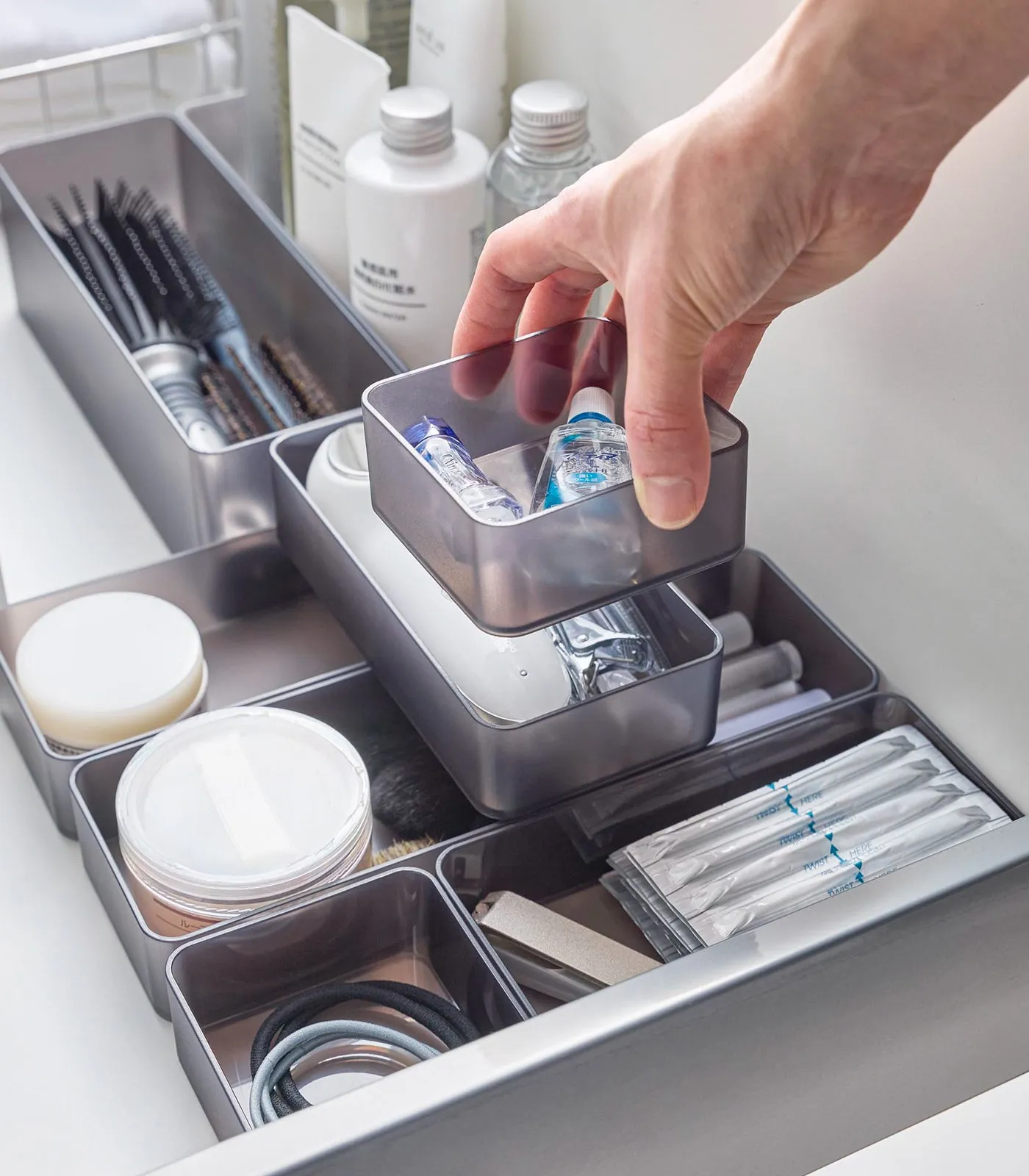 Stackable Clear Organizers [Set of 2] - Four Sizes from Yamazaki Home