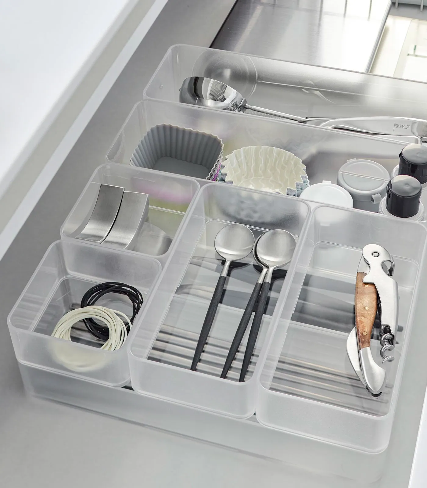 Stackable Clear Organizers [Set of 2] - Four Sizes from Yamazaki Home