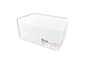 Stackable storage box with lid 8.46in x 6.10in x 3.89in