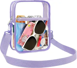 Stadium Event Clear Bag Women's Clear Bag Purse Crossbody Bag Stadium Approved with Front Pocket for Concerts