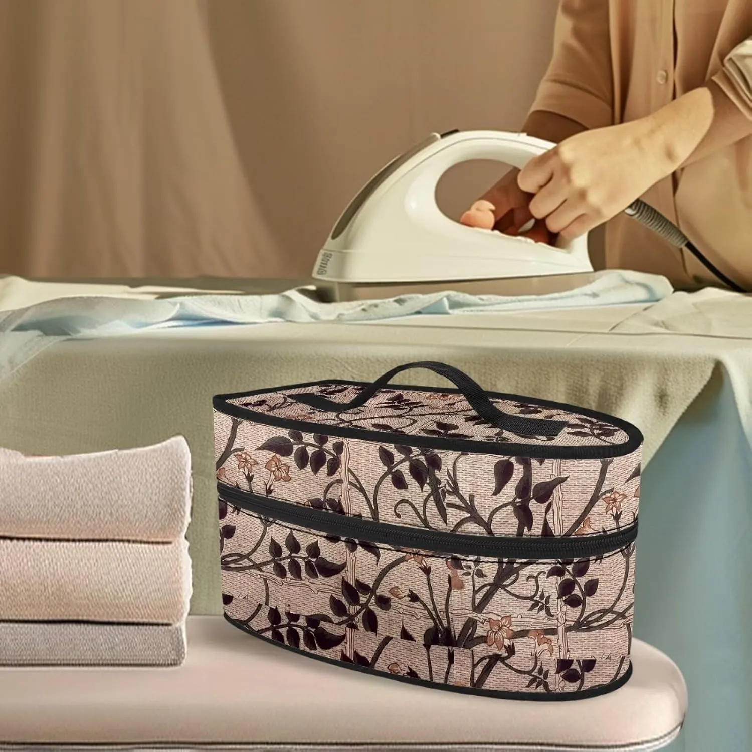 Steam Iron Storage Bag – Durable, Heat-Resistant Travel Case With Zipper Closure & Handle Protect Your Iron From Damage William Morris Brown