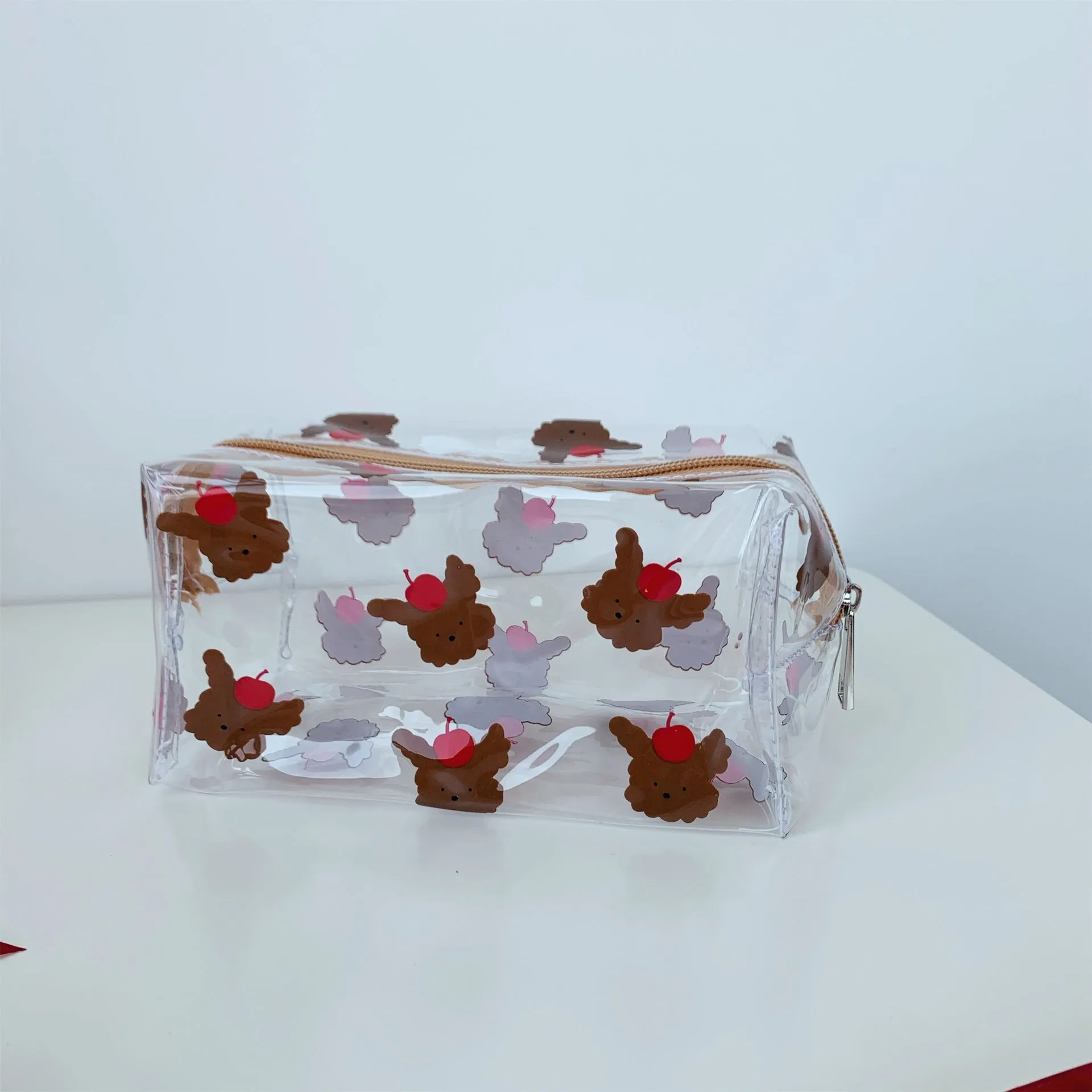 Storage Smiley Face Summer Love Peach Cosmetic Bags