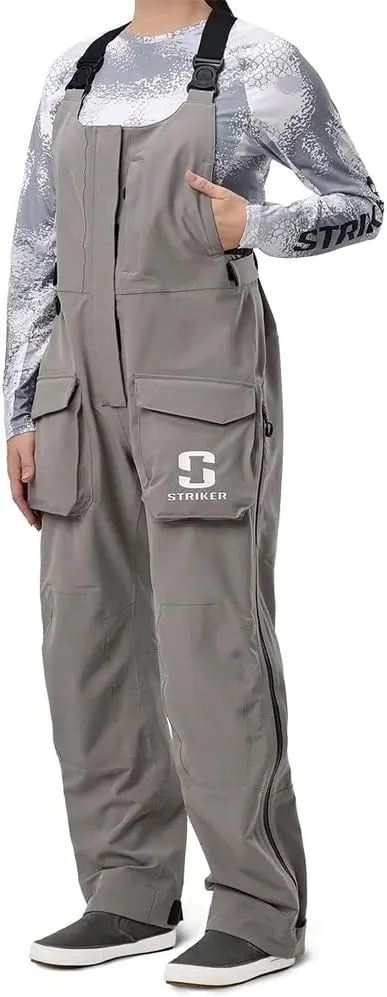 Striker Women's Adrenaline Durable Waterproof Breathable Outdoor Fishing Rain Bib with Reflective Elements