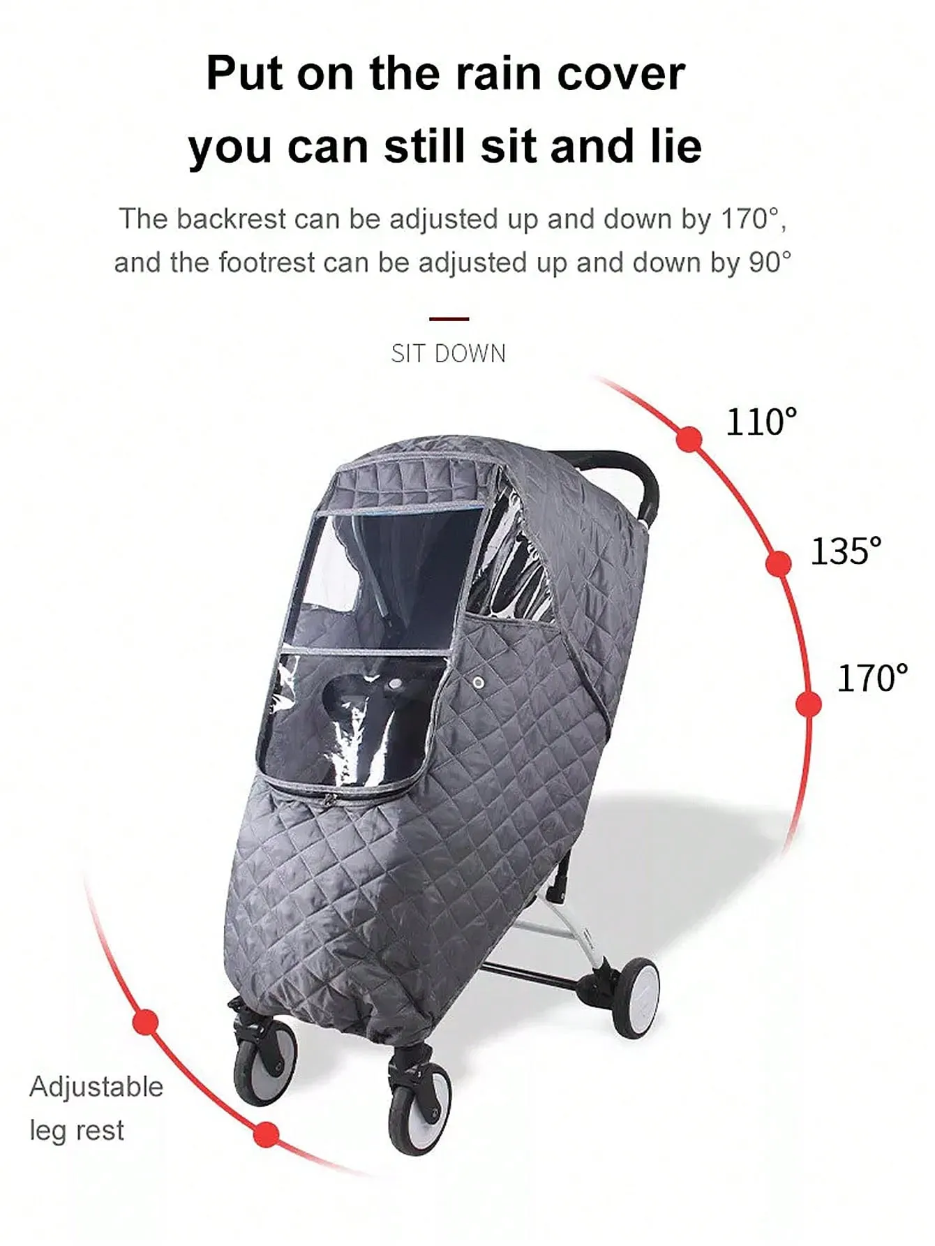 Stroller cover|1pc Universal Stroller Wind Cover, Baby Carriage Rain Cover