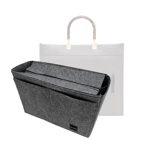 Sunshine Tote Organizer Insert, Sunshine Shopper Medium Insert, Mini Sunshine Large Organizer, Handmade 3mm Premium Felt Snug Sturdy Gold Zipper (For Medium Sunshine Tote, Lightcoffee)