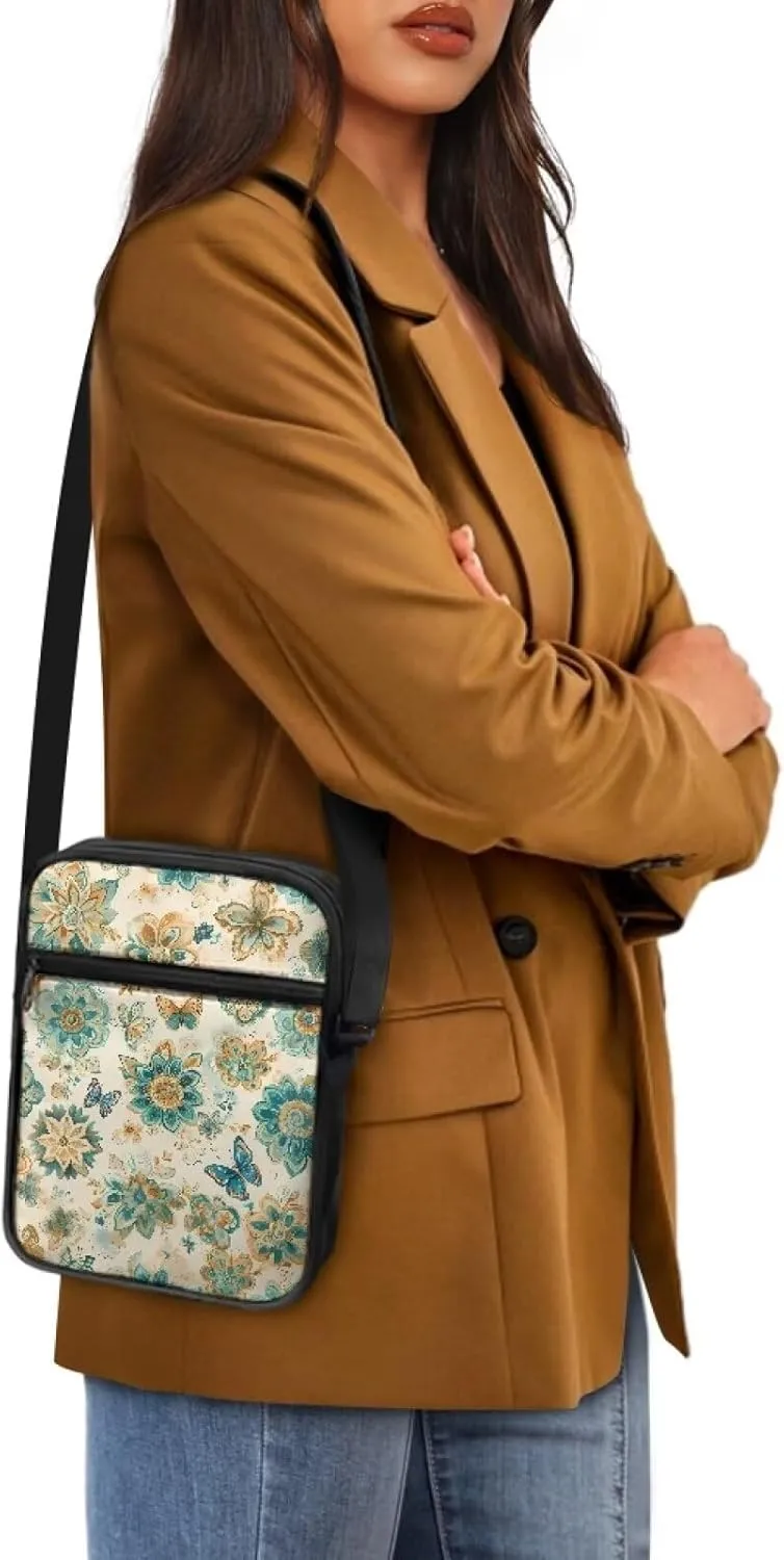Suobstales Crossbody Bag for Women Men Small Messenger Bag Shoulder Bag Fanny Pack Purse Satchel Bag with Zipper Closure