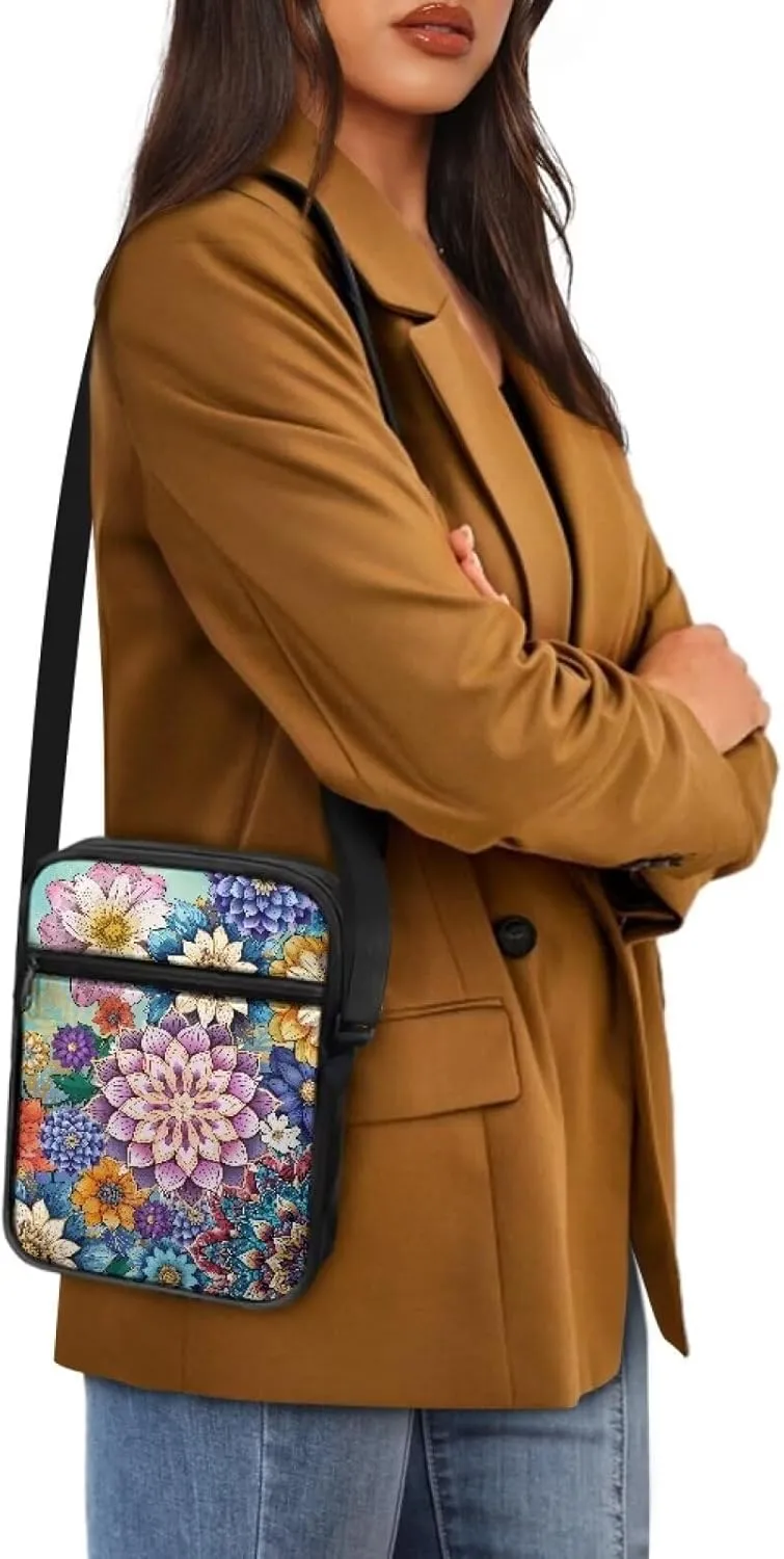 Suobstales Shoulder Bag Crossbody Bag for Women Men Small Messenger Bag Casual Handbag with Adjustable Strap for Work Cycling
