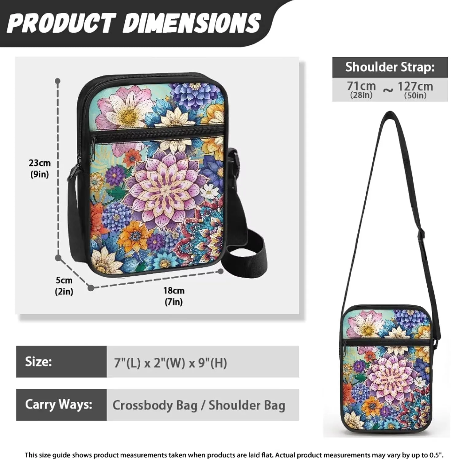 Suobstales Shoulder Bag Crossbody Bag for Women Men Small Messenger Bag Casual Handbag with Adjustable Strap for Work Cycling