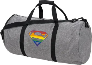 Superman Rainbow Shield Logo Lightweight Duffel Bag for Sports and Gym Packable for Travel