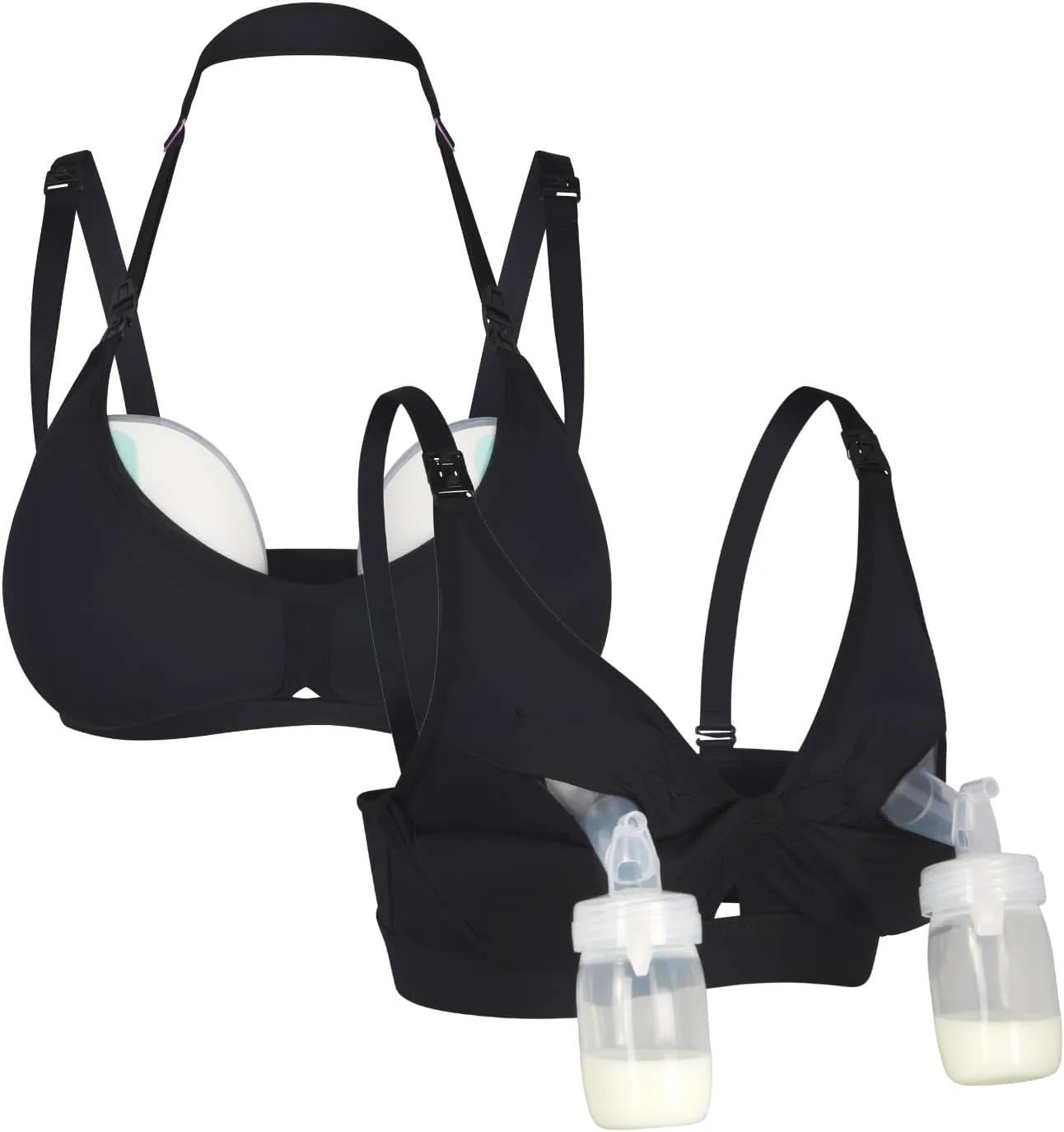 Supermom Pumping and Nursing Bra - Hands Free Nursing Bra for Pumping - Breastfeeding Bras Comfortable & Supportive