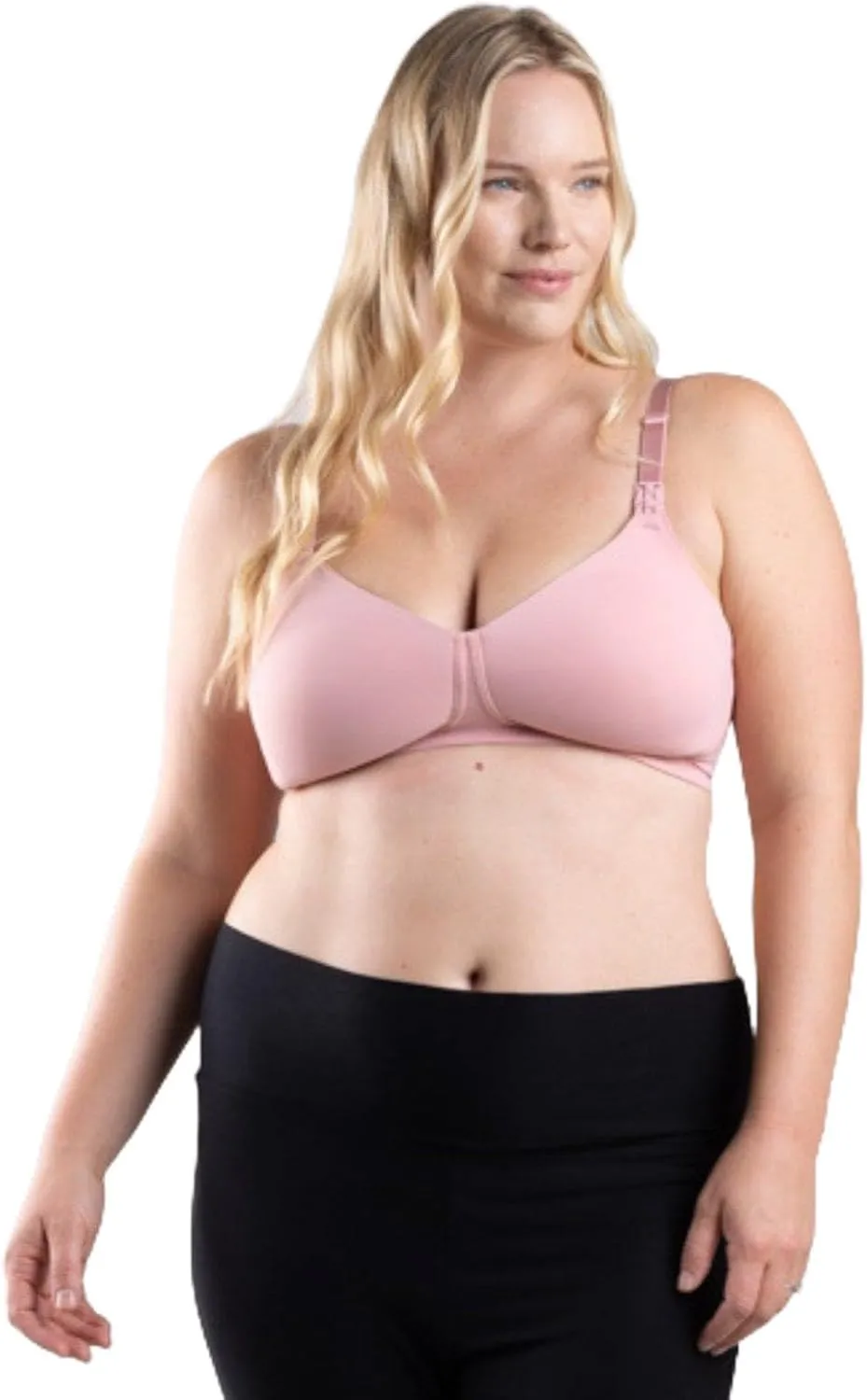 Supermom T-Shirt Nursing & Hands Free Pumping Bra with Fixed Padding - Comfortable Maternity Breast Pump Bra