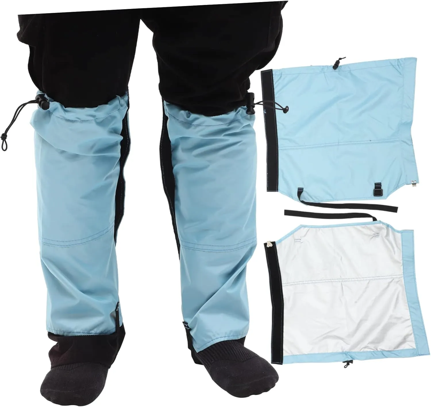 SUPVOX Snowproof Hiking Leg Gaiters Waterproof Outdoor Leg Protectors Snow Grips for Men's Skiing