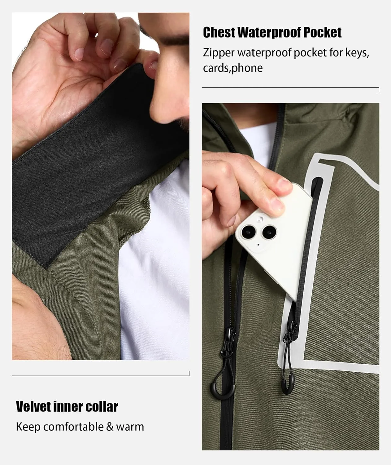 SWISSWELL Golf Rain Suits for Men Waterproof Golf Rain Gear Lightweight Windbreaker Jacket and Pants for Outdoors Work
