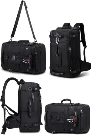 Tactical Backpack Military Molle Hiking 36-55L travel casual sporty outdoor duffel bag black (50L) extra large