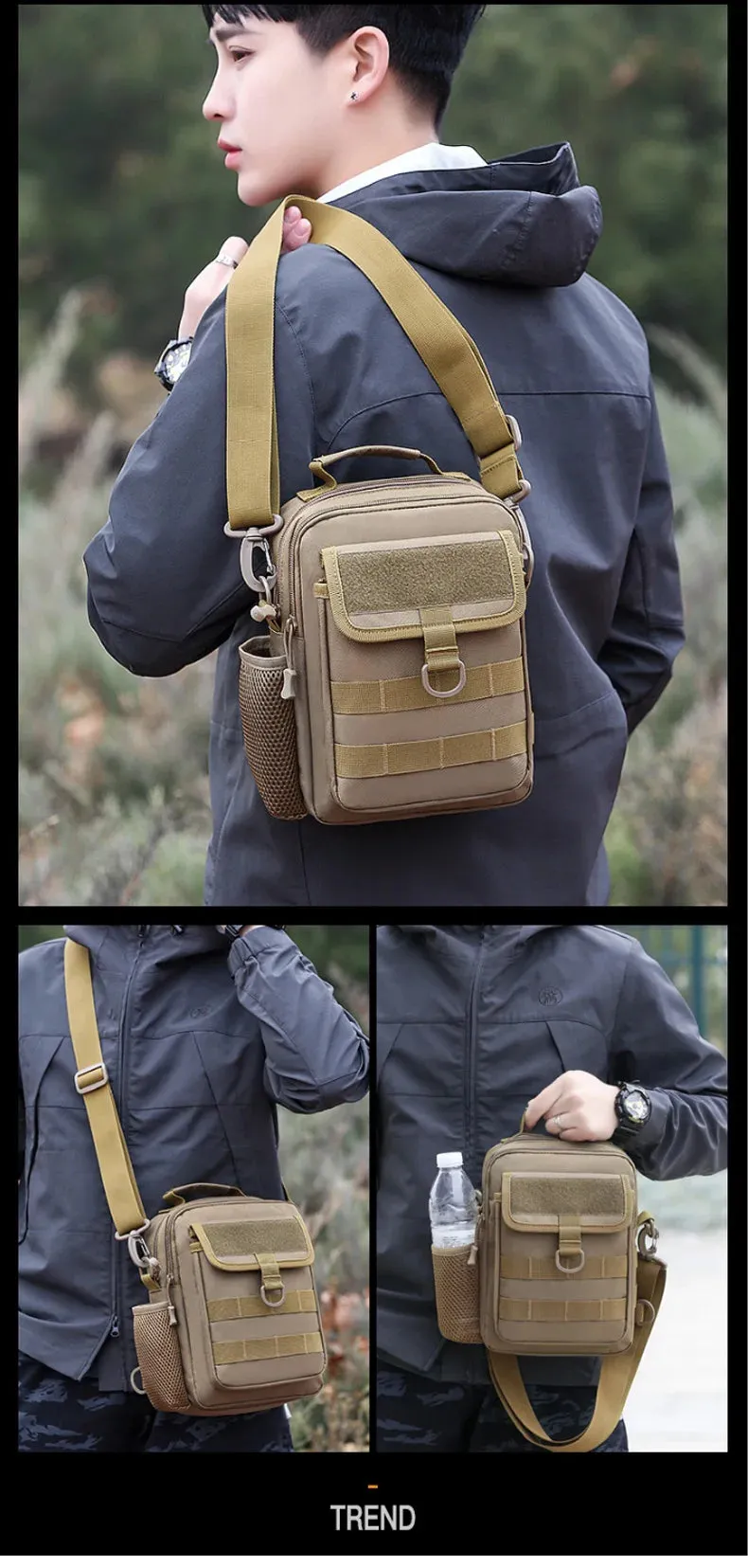 Tactical Molle Bag Outdoor Handbags Camping Travel Hiking Trekking Hunting Fishing Shoulder Crossbody Messenger Bag For Men