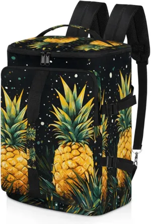 Tactical Sports Duffle Bag for Travel Waterproof Gym Bag with Shoe Compartment 48L Carry On Luggage for Men & Women 3-in-1 Durable Travel Luggage Summer Pineapple Fruit