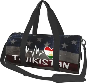 Tajikistan Heartbeat Duffel Bag Gym Bag Travel Sports Tote Large Foldable Beach Swim Yoga7
