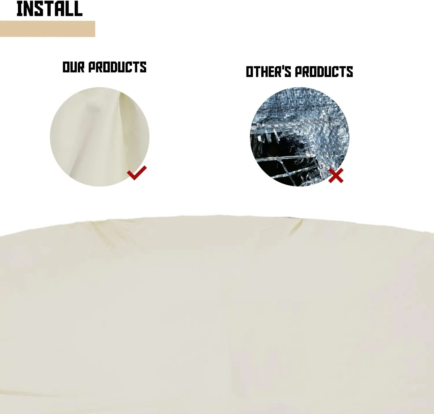 TANG 13' ft Round Pool Covers for 10 Feet Round Pool Above Ground Pool Winter Waterproof Covers Wire Rope Hemmed All Edges 3ft Overlap for Above Ground Swimming Pools, Trampoline Cover