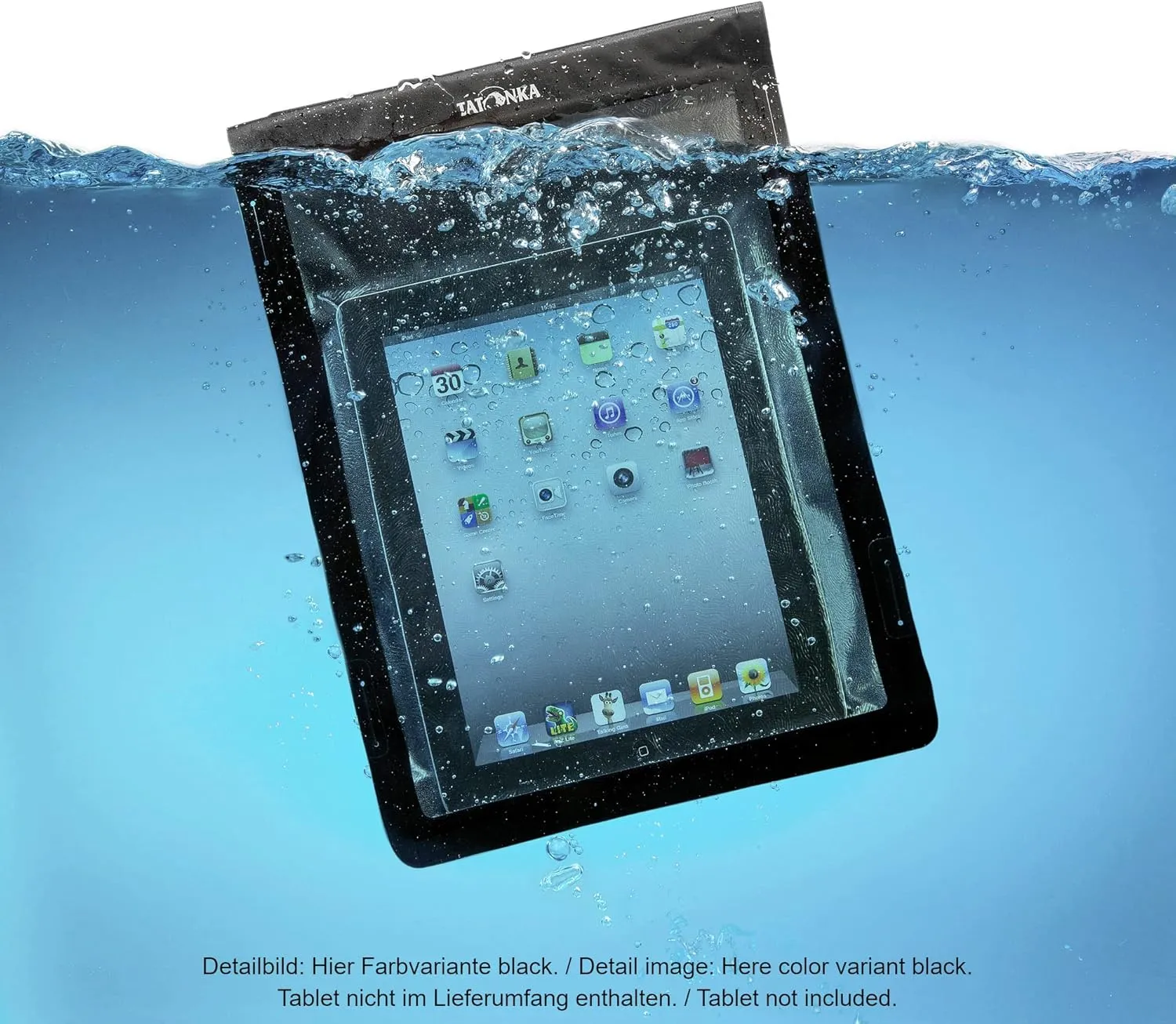 Tatonka WP Dry Bag (A6 / A4) - Waterproof Tablet/Mobile Phone Case with Viewing Window for Operating Touch Displays - Waterproof According to IPX7 Standard - A4 or A6 Format, Lime (A4), A4 (37,5 x