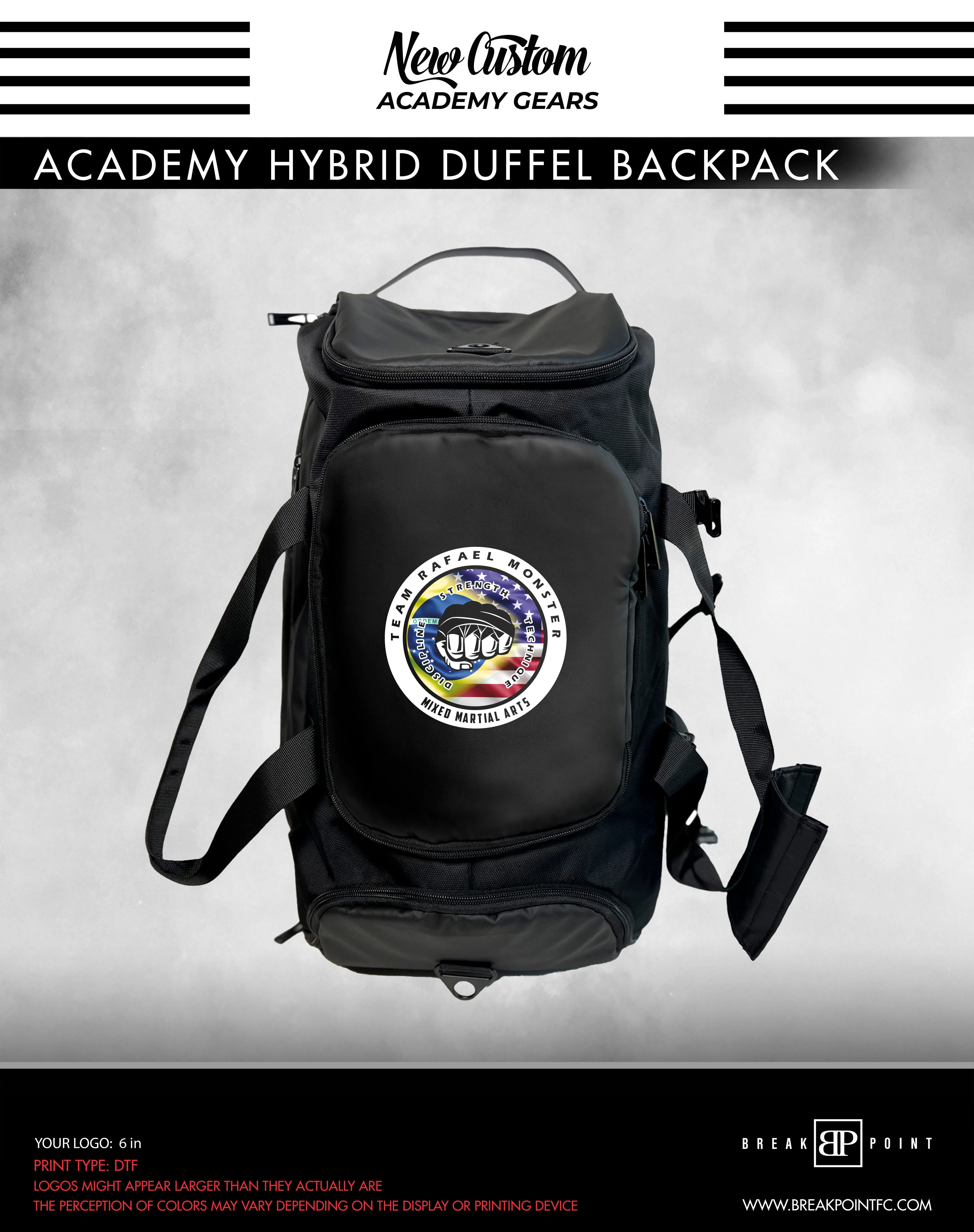 Team Rafael Monster Academy Hybrid Duffel Backpack #1010 B