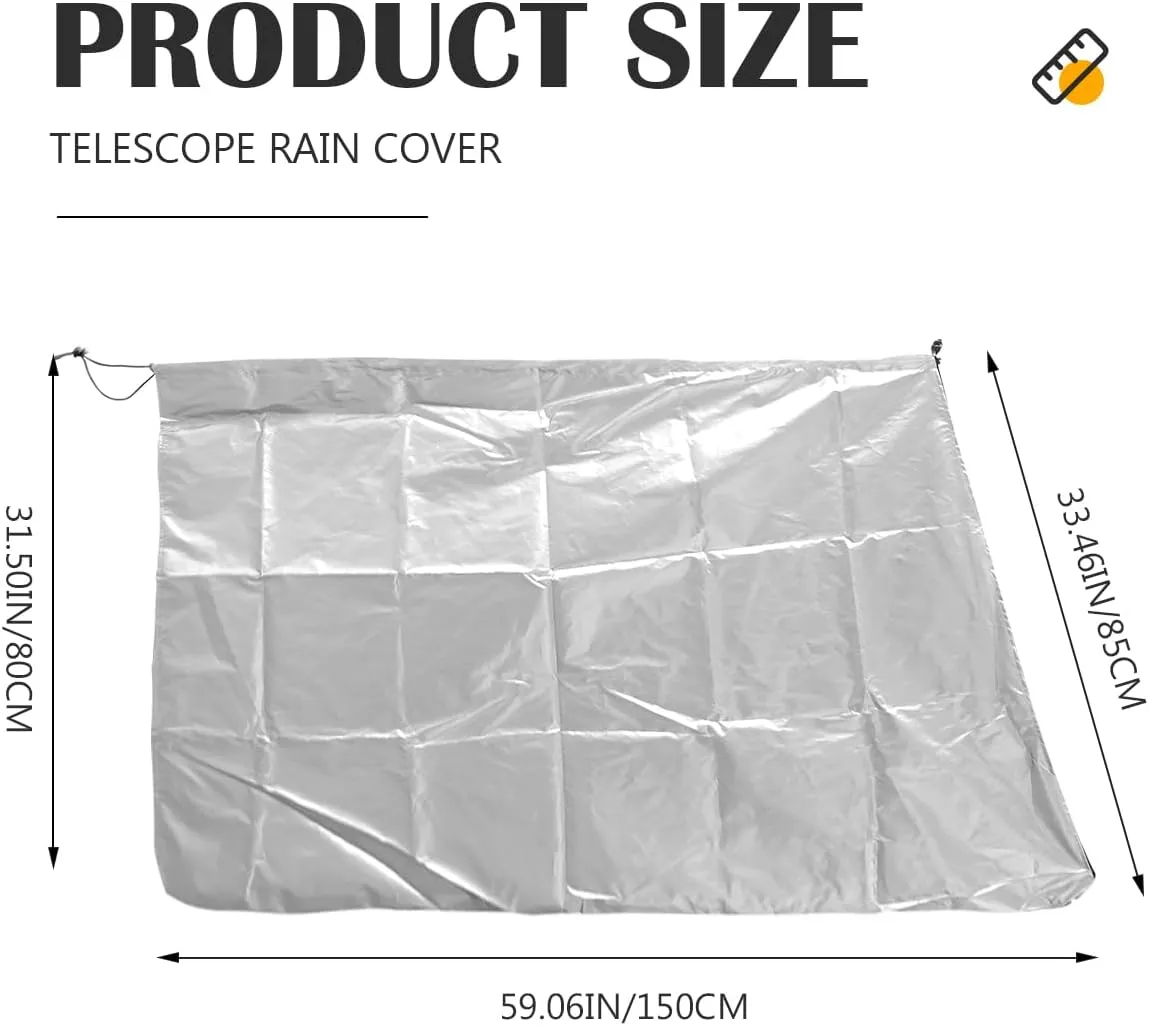 Telescope Cover with Adjustable Drawstring Waterproof Telescope Cover Outdoor Sun Protective Astronomical for indoor or Outdoor Use（150x85CM）