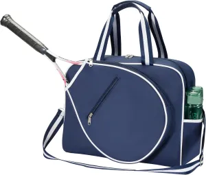 Tennis Sport Bag, Tennis Duffle Bag, Tennis Racket Shoulder Bag, Tennis Tote Bag for Women, with Water Bottle Holder