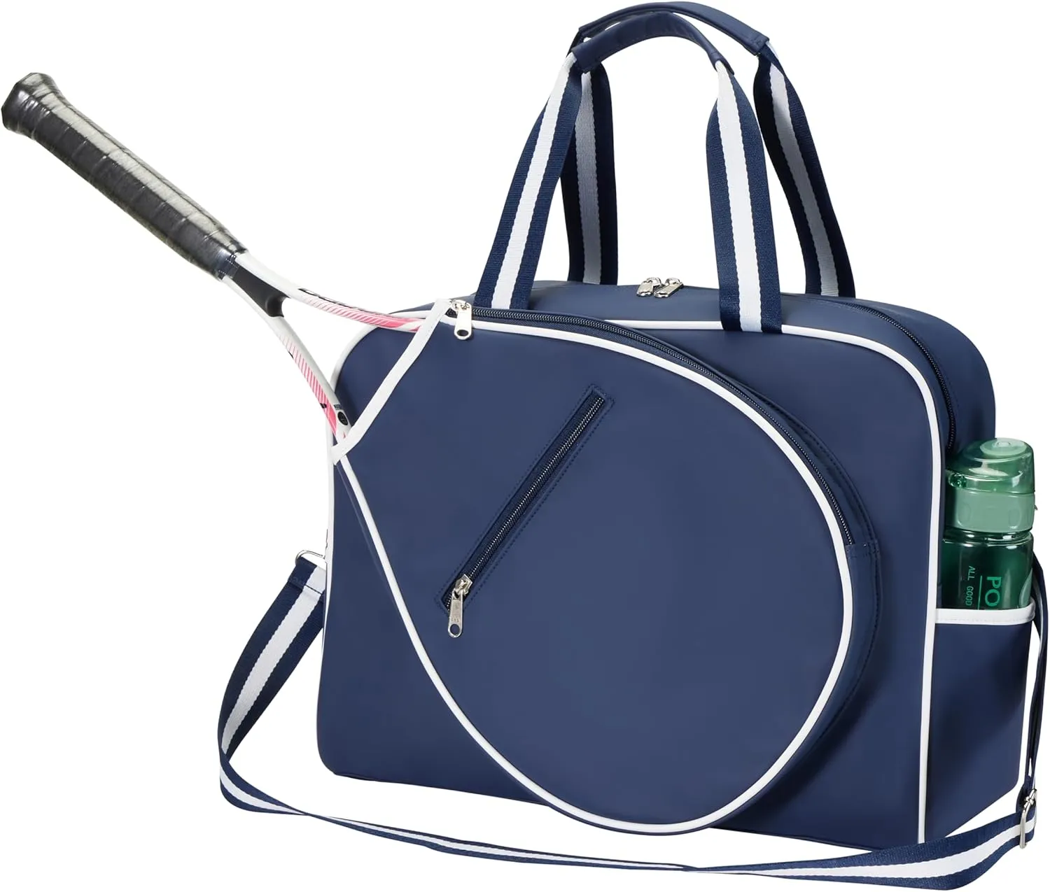 Tennis Sport Bag, Tennis Duffle Bag, Tennis Racket Shoulder Bag, Tennis Tote Bag for Women, with Water Bottle Holder