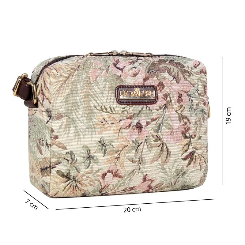THE CLOWNFISH Adelina Series Sling for Women Faux Leather Casual Ladies Single Shoulder Bag For Women Crossbody Bag for College Girls (Beige)