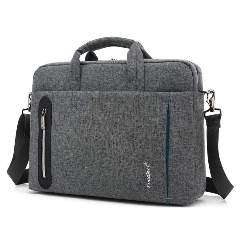 THE CLOWNFISH CoolBELL Laptop Messenger Bag - Stylish, Lightweight | Adjustable Shoulder Strap | 17.3 inch | Grey