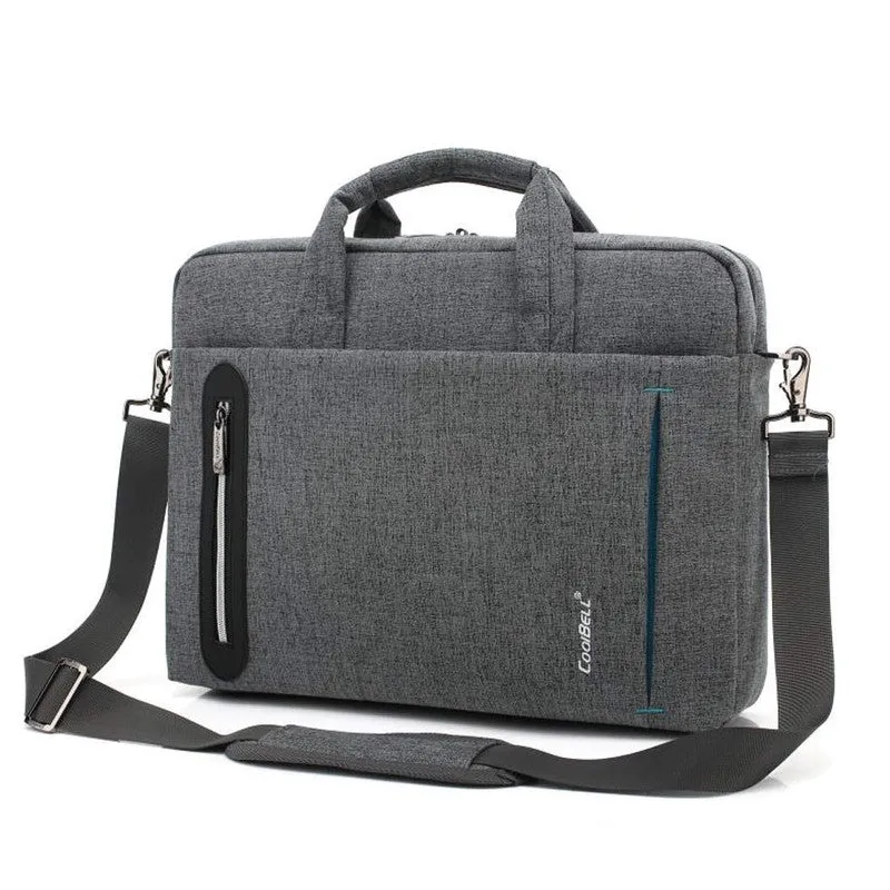 THE CLOWNFISH CoolBELL Laptop Messenger Bag - Stylish, Lightweight | Adjustable Shoulder Strap | 17.3 inch | Grey