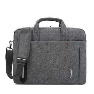THE CLOWNFISH CoolBELL Laptop Messenger Bag - Stylish, Lightweight | Adjustable Shoulder Strap | 17.3 inch | Grey