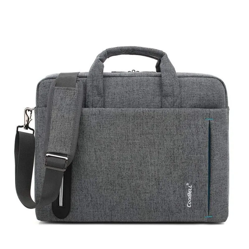 THE CLOWNFISH CoolBELL Laptop Messenger Bag - Stylish, Lightweight | Adjustable Shoulder Strap | 17.3 inch | Grey