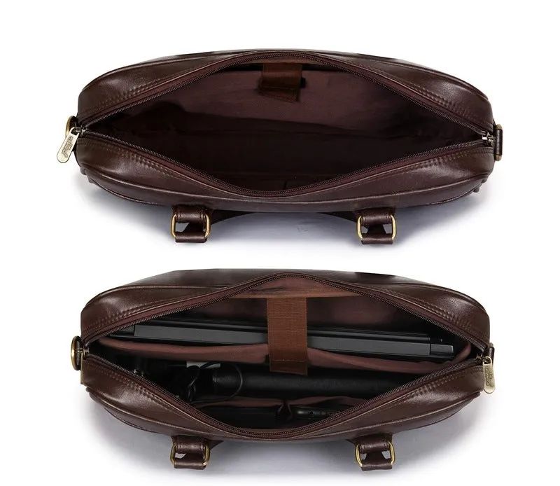 THE CLOWNFISH Supreme Laptop Messenger Bag for 14 inch laptops - Dark Brown