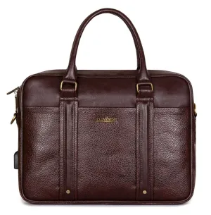 THE CLOWNFISH Supreme Laptop Messenger Bag for 14 inch laptops - Dark Brown