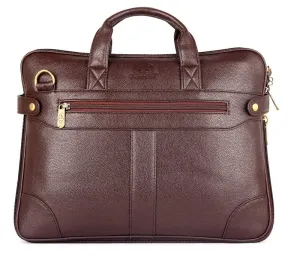 THE CLOWNFISH TCFLBFL-RS156HIC33 Laptop Bag - Stylish, Premium Leatherette | Slim Cushion for 15.6 Inch Laptops | Hickory