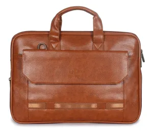 THE CLOWNFISH Triton Faux Leather Messenger Bag - Expandable, Comfortable | 12 inch | Black