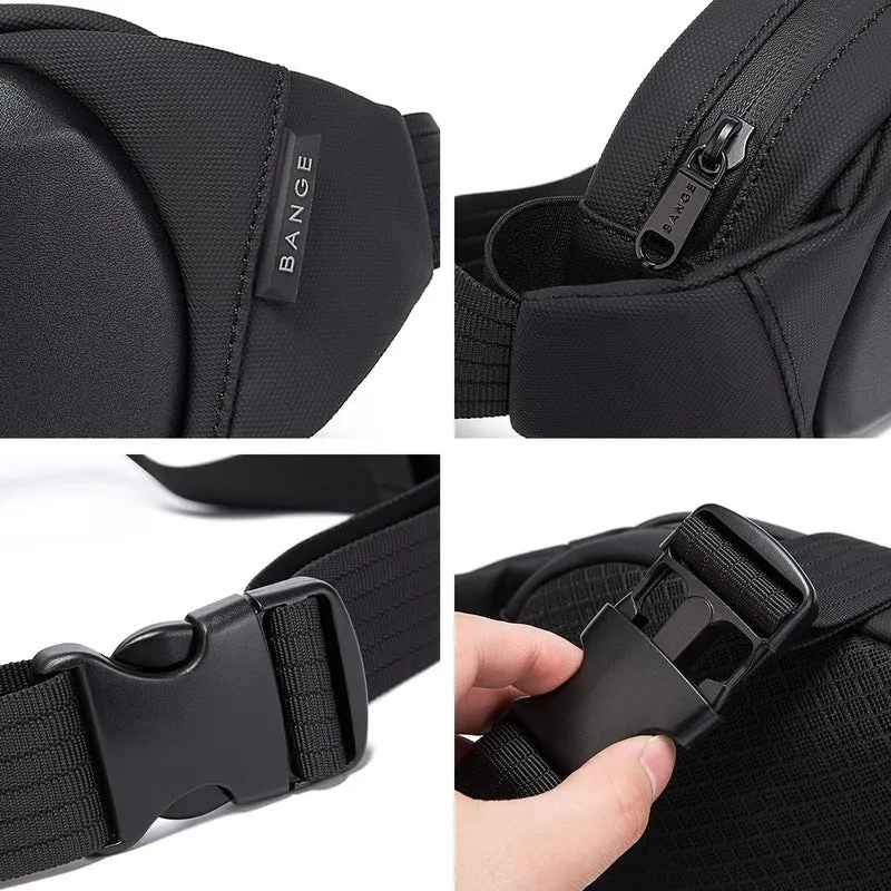 THE CLOWNFISH Water Resistant Sling Bag - Unisex | 2 Lit | Black