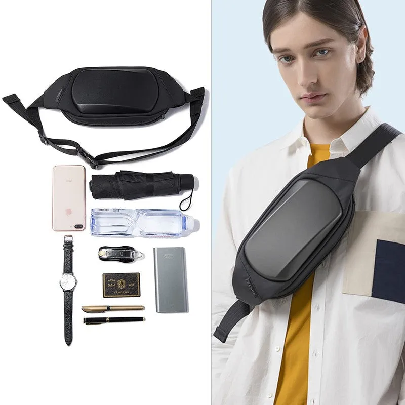 THE CLOWNFISH Water Resistant Sling Bag - Unisex | 2 Lit | Black