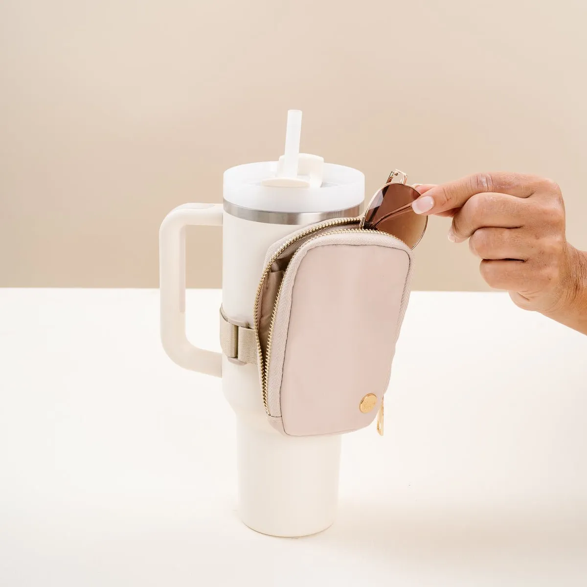 The Darling Effect Tumbler Fanny Pack - Natural Beige