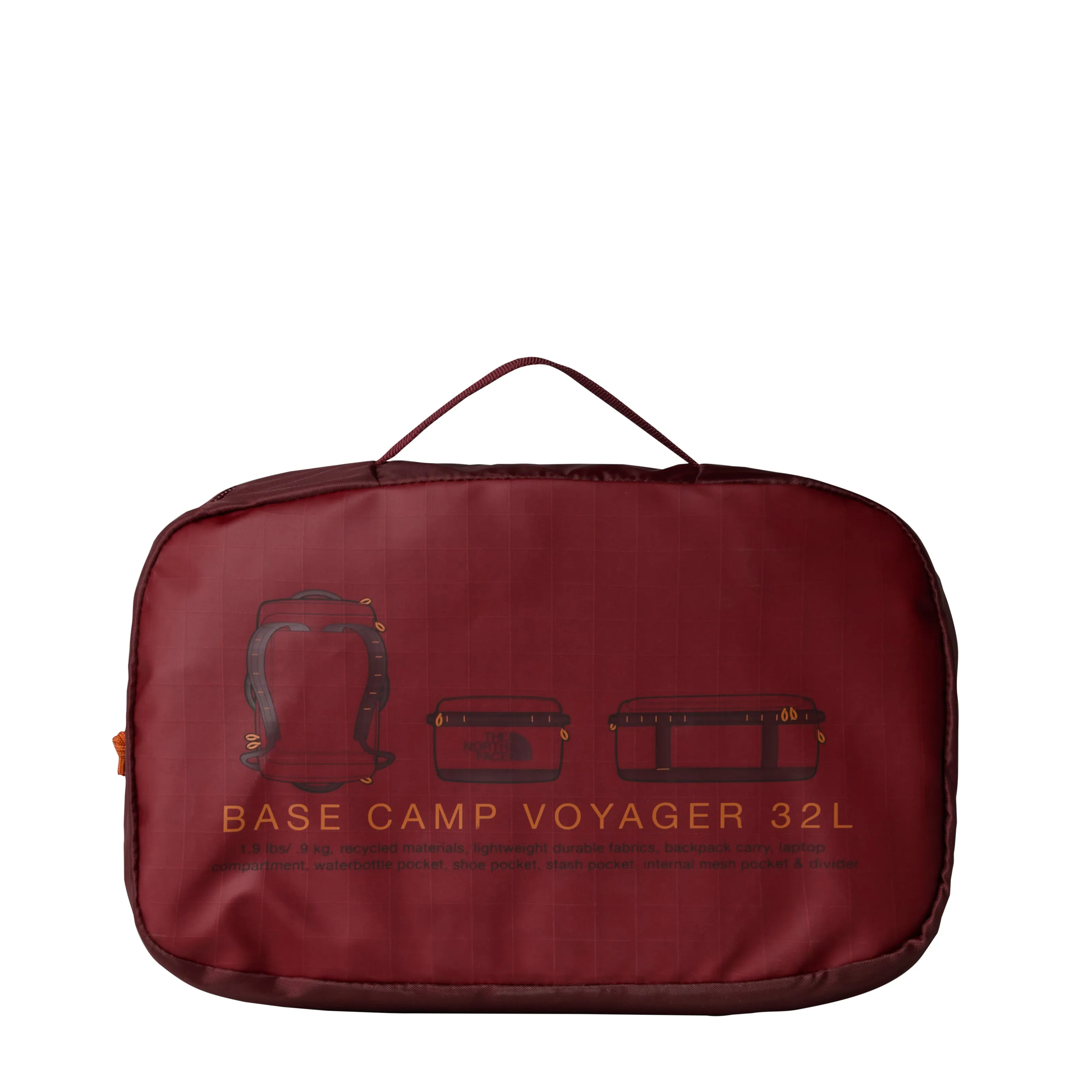 The North Face Base Camp VOYAGER Duffel 32L | Sumac-Iron Bronze
